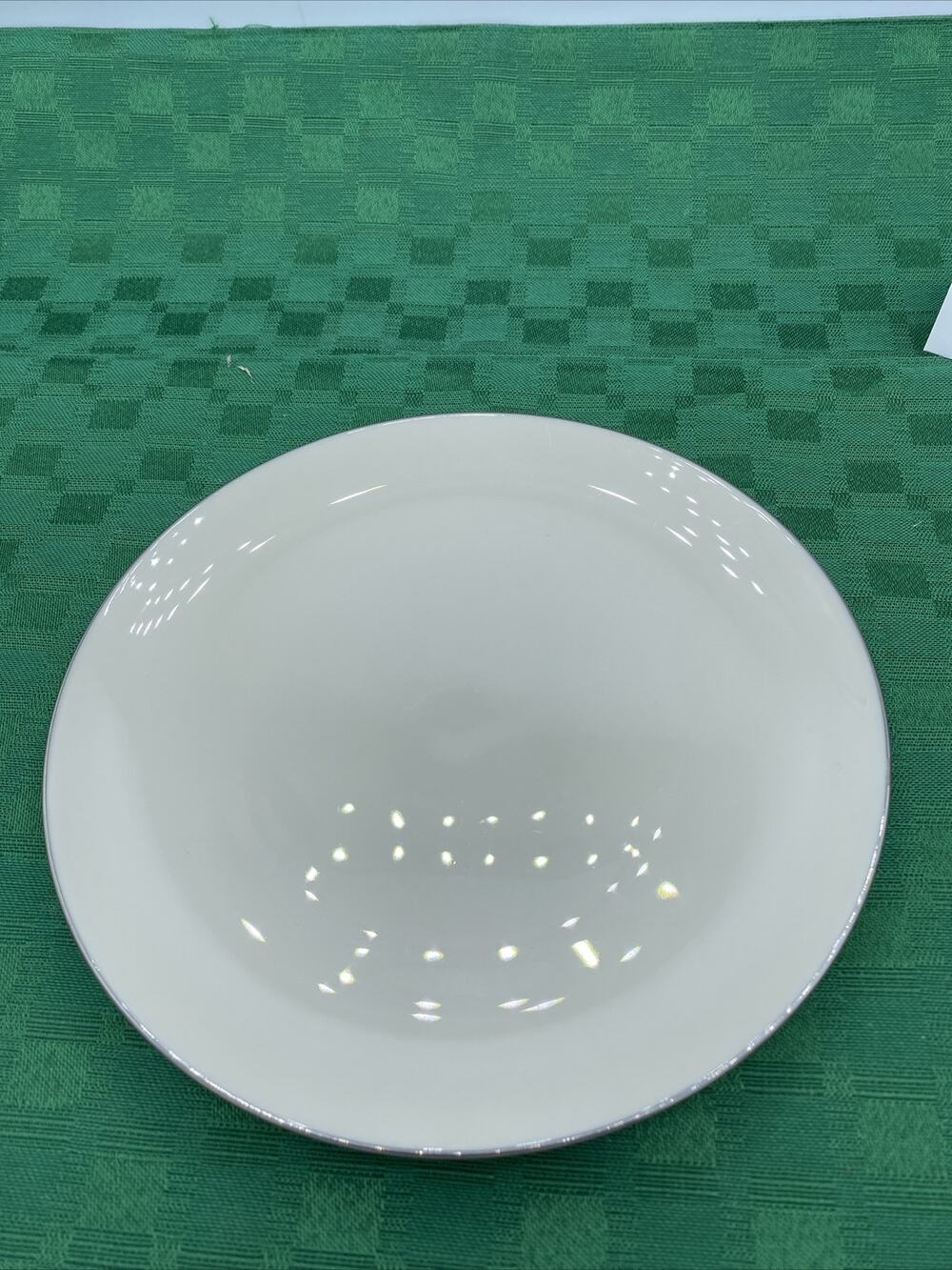 Lenox Olympia PL Salad Plates Cream with Platinum Silver Trim, 7.75”